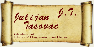 Julijan Tasovac vizit kartica
